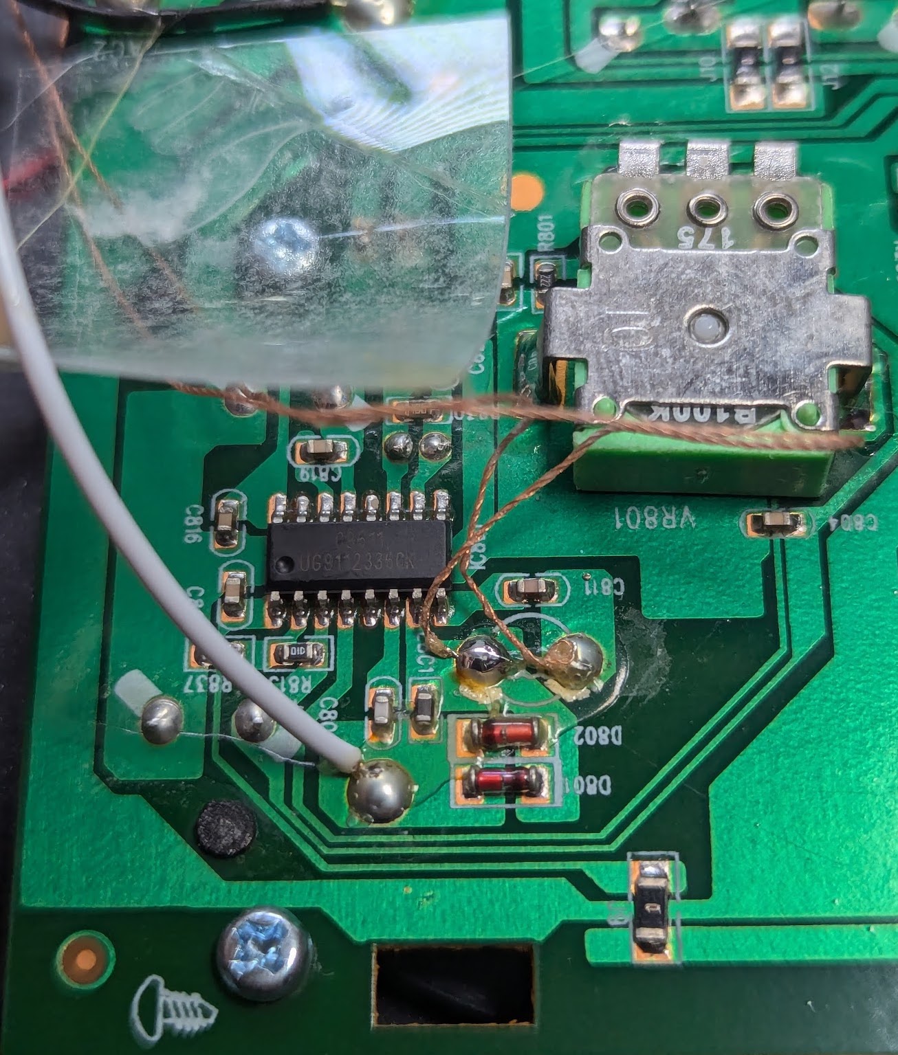 Detail of the larger IC