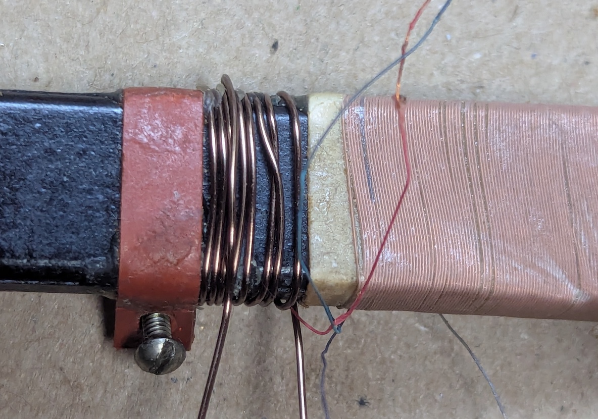 A crudely wound coil