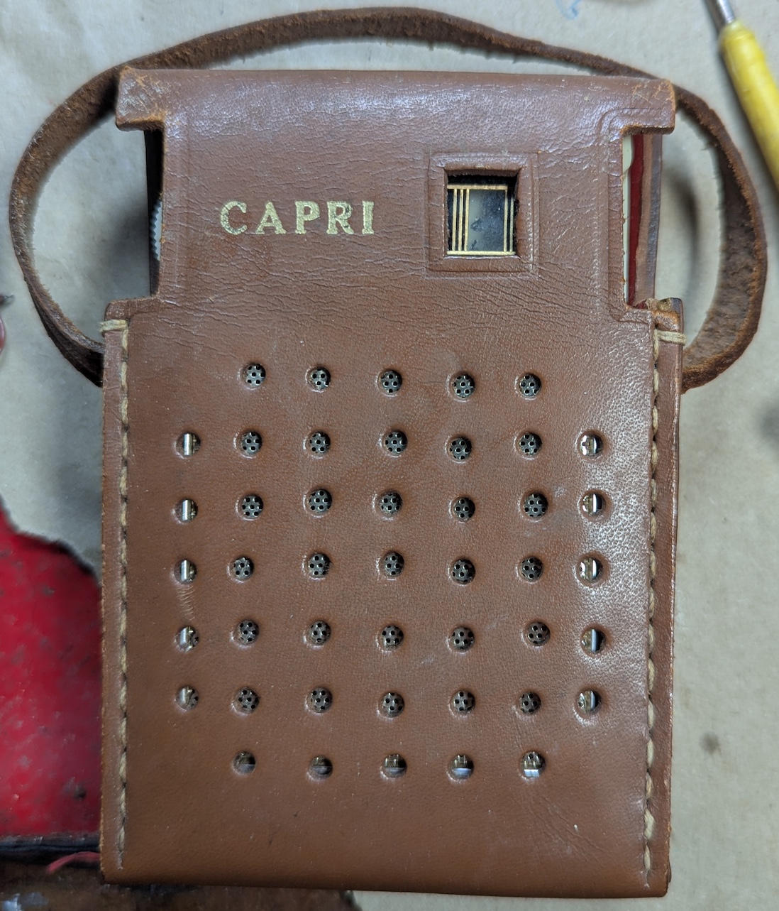 Capri 7 Radio in leather case