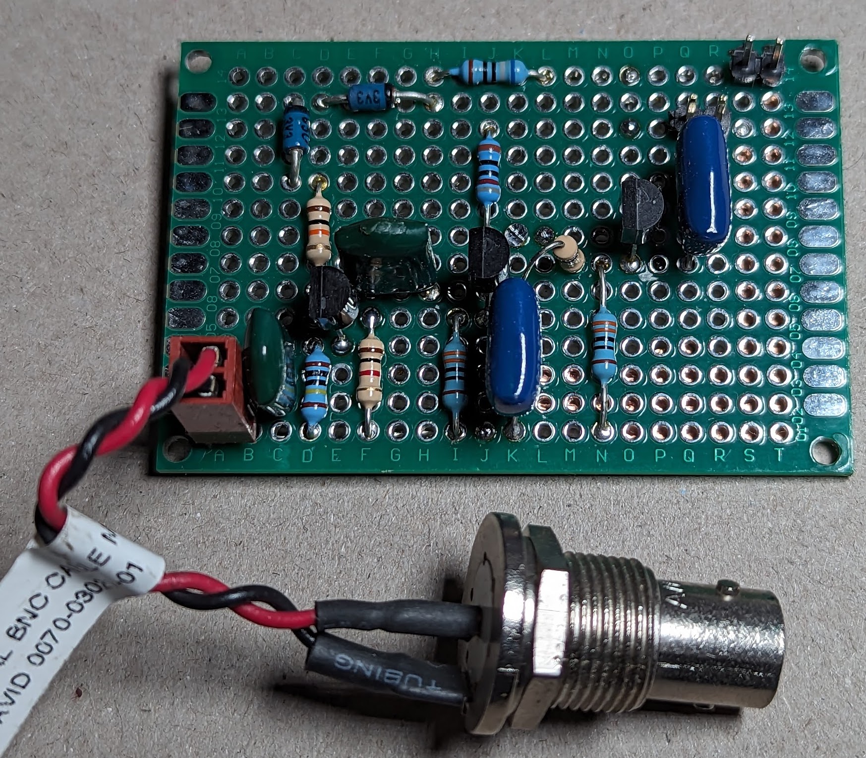 My version of the circuit built on protoboard