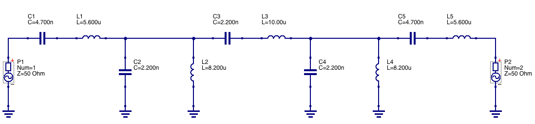 The filter schematic diagram