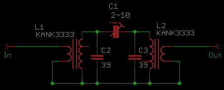 Simple Bandpass filter from GQRP Club