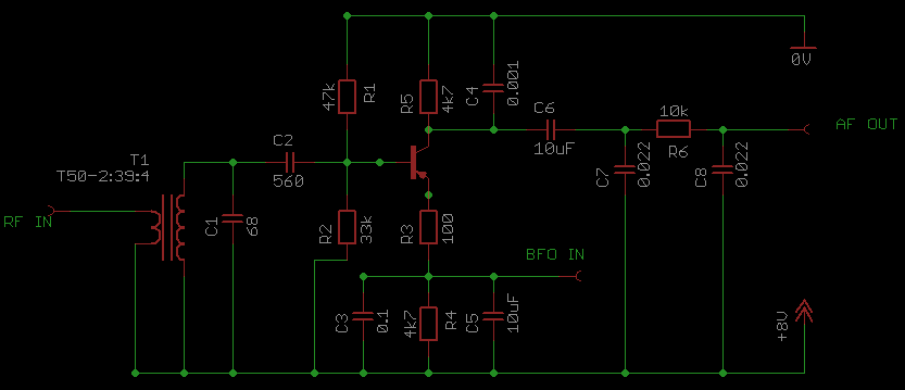 Simple bipolar transistor product detector